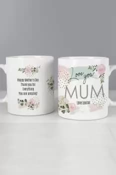 Image of Personalised Abstract Rose Mug - Ceramic