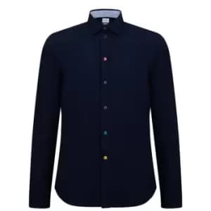Image of Paul Smith Multi Poplin Shirt - Blue