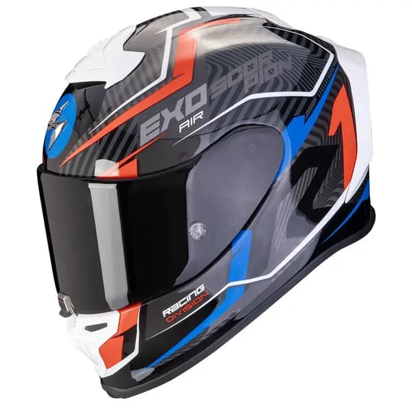 Image of Scorpion EXO-R1 Evo Air Coup Black Red Blue Full Face Helmet Size M