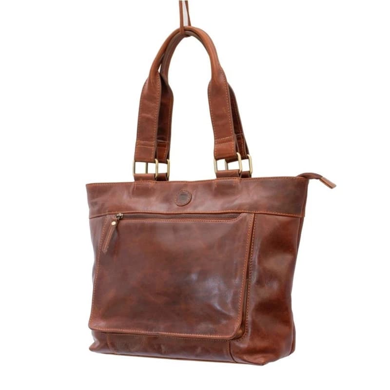 Image of PRIMEHIDE 'Orion' Leather Womens Laptop Bag Tan