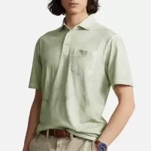 Image of Polo Ralph Lauren Tie-Dyed Cotton and Linen-Blend Polo Shirt - L