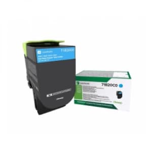 Image of Lexmark 71B20C0 Cyan Laser Toner Ink Cartridge
