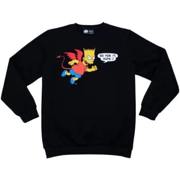 Image of Cakeworthy x The Simpsons - Bart Simpson Devil Crewneck Sweatshirt - XL