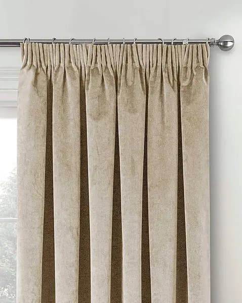 Image of Oxford Thermal Velvet Curtain Cream 167 x 137cm YK67401