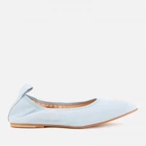 Image of Clarks Womens Pure Leather Ballet Flats - Pale Blue - UK 8