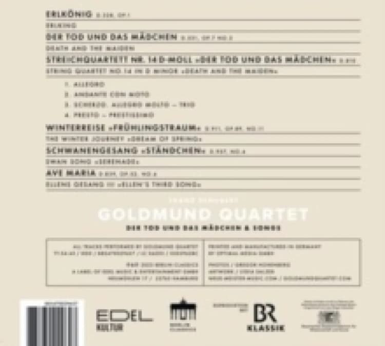 Image of Franz Schubert: Der Tod Und Das Mdchen & Songs CD / Album