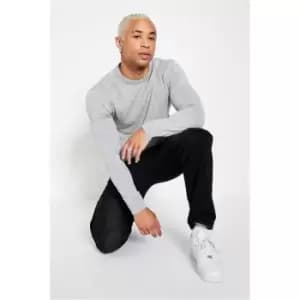 Image of I Saw It First Grey Muscle Fit Cable Knit Jumper - Grey