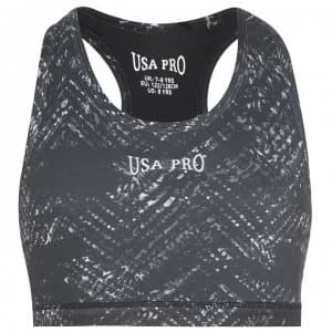 Image of USA Pro Fitness Crop Top Junior Girls - Mono Chevron