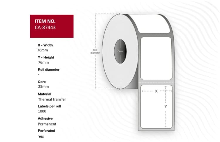 Image of CAPTURE Lel 76 x 76mm. Core 25mm.