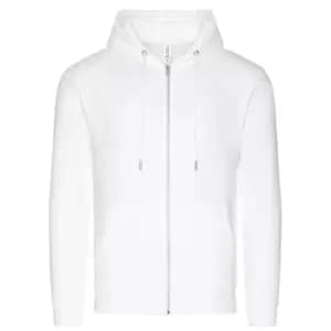 Image of Awdis Mens Organic Full Zip Hoodie (L) (Arctic White)
