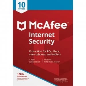 Image of McAfee Internet Security 2018 MIS00UNRXRDD Software