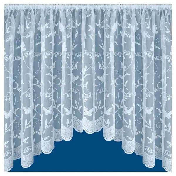 Image of Tyrone Textiles Hawaii Floral Butterfly Net Jardiniere - White 381x91cm