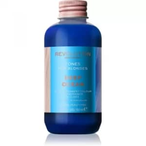 Image of Revolution Haircare Tones For Blondes Tinted Balm for Blonde Hair Shade Deep Ocean 150ml