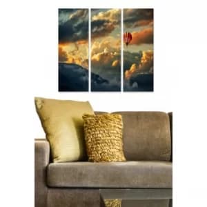 Image of MDF1014456 Multicolor Decorative MDF Painting (3 Pieces)