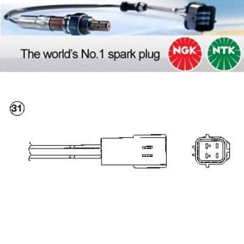 Image of 1x NGK NTK Oxygen O2 Lambda Sensor OZA629-W6 OZA629W6 (0019)