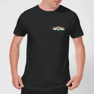 Image of Friends Central Perk Coffee Cups Mens T-Shirt - Black - XS - Black