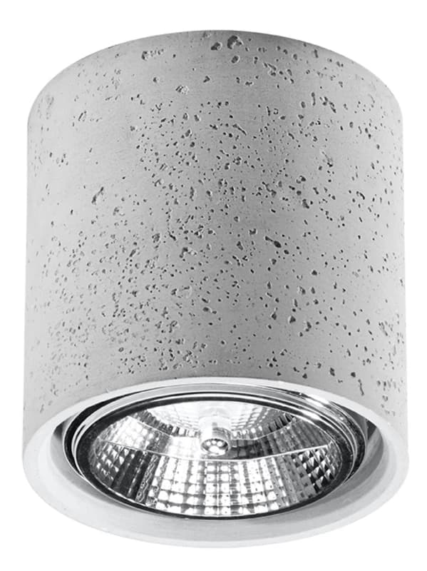 Image of Sollux Lighting Industrial Ceiling Lamp 14x14x14cm 1xLight Grey