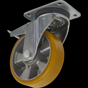 Image of Sealey Swivel Plate Total Lock Castor Polyurethane 160mm
