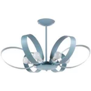Image of Onli Serena Designer 6 Light Pendant Ceiling Light, Blue