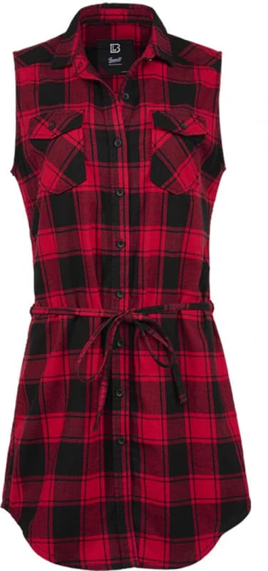 Image of Brandit Gracey sleeveless Longshirt, black-red, Size XS for Women