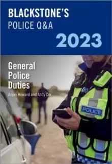 Image of Blackstone's Police Q&A Volume 3: General Police Duties 2023