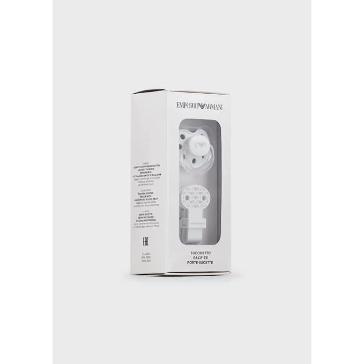 Image of Emporio Armani Pacifier Set White male One Size