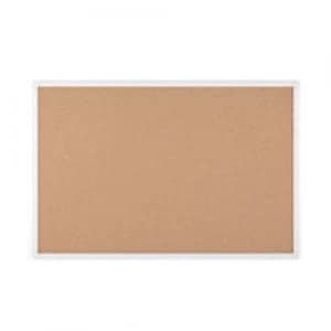 Image of Bi-Office Maya Antimicrobial Cork Board with Aluminium Frame 900 x 600 mm