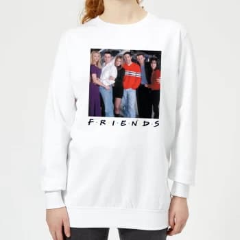 Image of Friends Cast Pose Womens Sweatshirt - White - XS