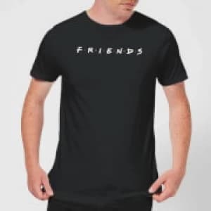 Image of Friends Logo Contrast Mens T-Shirt - Black - XXL