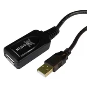 Image of Cables Direct 10m USB 2.0 Active Repeater USB cable Black