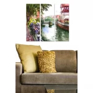 Image of MDF289659725 Multicolor Decorative MDF Painting (3 Pieces)