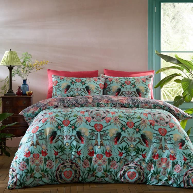 Image of Matthew Williamson Ikat Duvet Cover Bedding Set Green