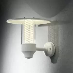 Image of Konstsmide Nova Outdoor Classic Lantern Matt White Wall Light, IP44