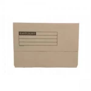 Image of ValueX Document Wallet Manilla Foolscap Half Flap 250gsm Buff Pack 50