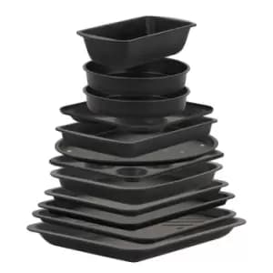 Image of Wham Essentials Non- Stick 12 Piece Bakeware Family Set - Black