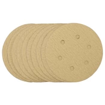 Image of Draper - 58111 Gold Sanding Discs with Hook & Loop, 125mm, 120 Grit (10 Pack)