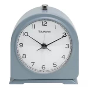 Image of WILLIAM WIDDOP Matt Blue Metal Beep Alarm Clock