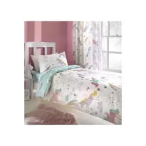 Image of Rainbow Unicorn Reversible Duvet