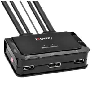Image of LINDY KVM changeover switch DisplayPort Mouse, Keyboard 4096 x 2160 Pixel