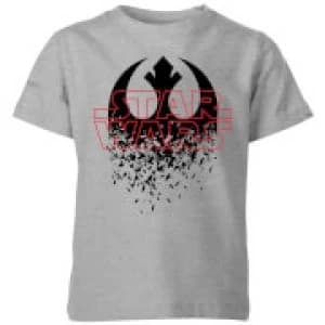 Image of Star Wars Shattered Emblem Kids T-Shirt - Grey - 7-8 Years