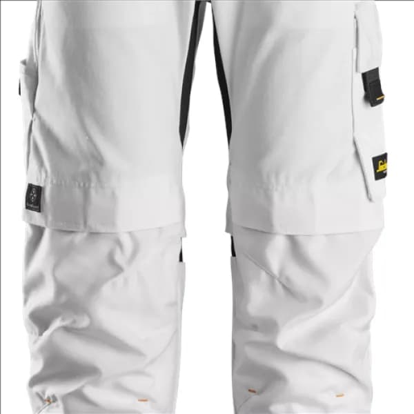 Image of Snickers AllroundWork Canvas+ Stretch Work Trousers+ Holster Pockets - White/White - 44