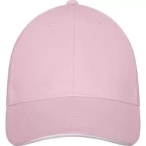 Image of Elevate Unisex Adult Darton Sandwich 6 Panel Cap (One Size) (Light Pink)