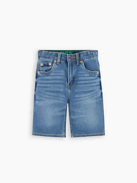 Image of Kids Slim Fit Eco Performance Shorts - Blue