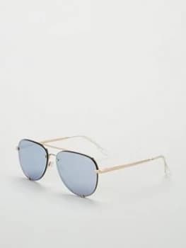 Image of QUAY AUSTRALIA Quay High Key Rimless Pilot Sunglasses, Gold, Women