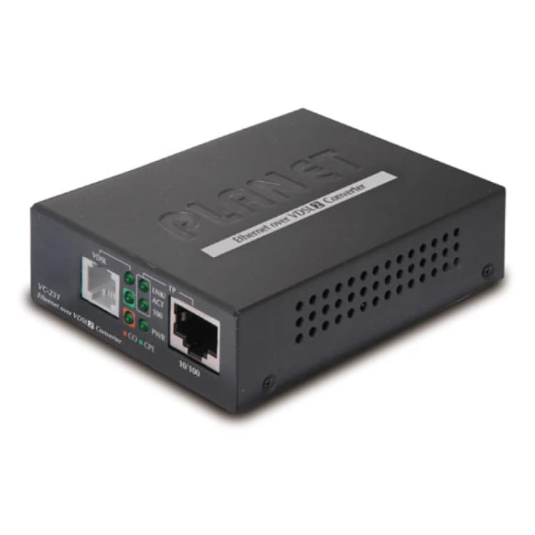 Image of PLANET VC-231 network media converter 100 Mbps Black