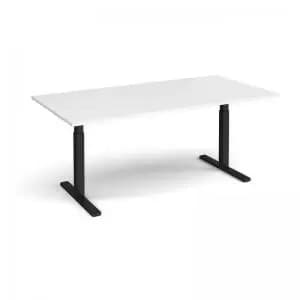 Image of Elev8 Touch boardroom table 2000mm x 1000mm - Black frame and white
