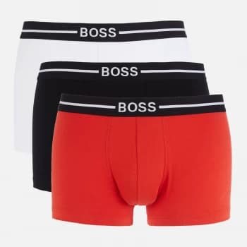 Image of Hugo Boss 3 Pack Organic Mixed Trunks Black/Red/White Size S Men