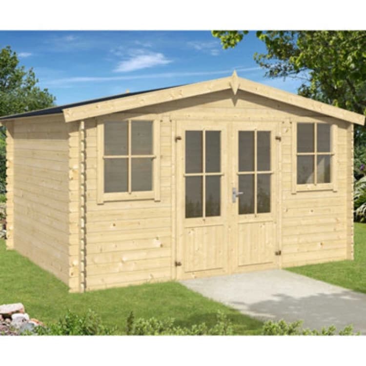 Image of Lasita Maja Lasita Osland Dallas Log Cabin - 3.76M X 2.92M - Traditional Summer House