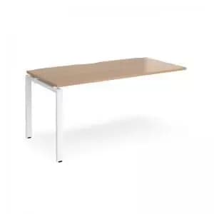 Image of Adapt add on unit single 1600mm x 800mm - white frame and beech top
