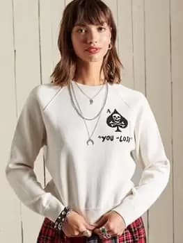 Image of Superdry You Lose Sweat - Ecru, Size 14, Women